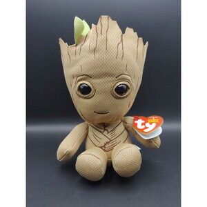 Marvel's Guardians of the Galaxy, TY Beanie Babies 7" Baby Groot Plush Doll